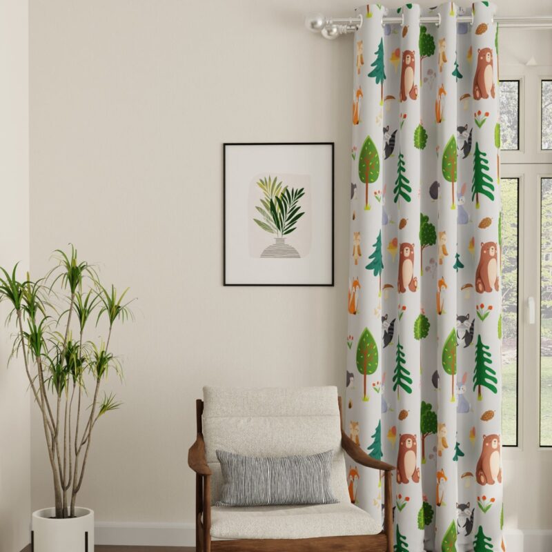 Luxurious Room Darkening Curtains. Semi Blackout kids room Curtain - Bugs Bunny. Pack of 1 Curtain - Image 2