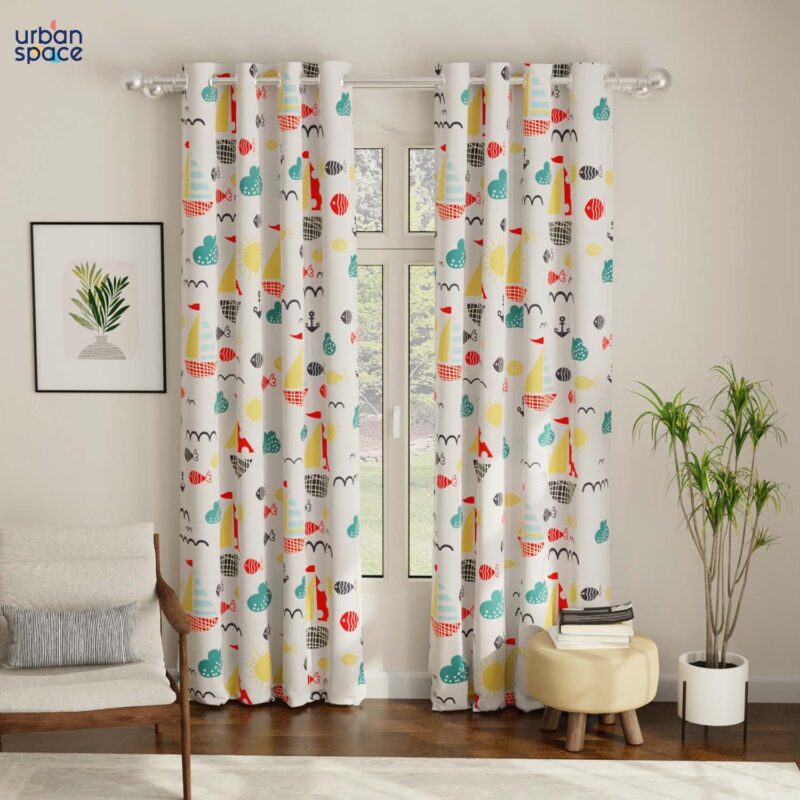 Luxurious Room Darkening Curtains. Semi Blackout kids room Curtain - Nemo. Pack of 1 Curtain - Image 3