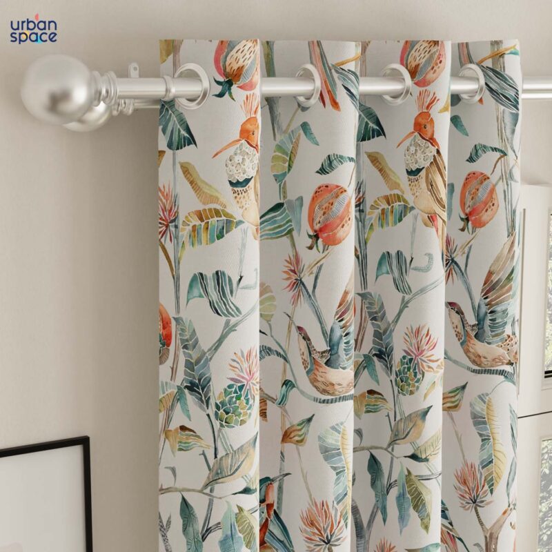 Blackout Curtains. Digital Printed Curtains. Pack of 2 Curtains - King Fisher - Image 2