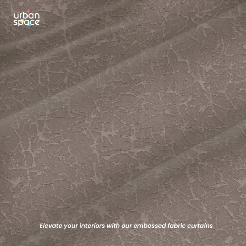 100% Blackout Curtains. 3D embossed door & window curtains. Pack of 2 - Earth Brown - Image 2