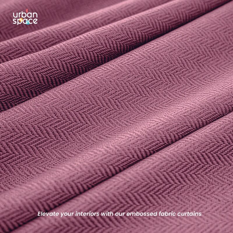 100% Blackout Curtains. 3D embossed door & window curtains. Pack of 2 - Drift Pink - Image 2