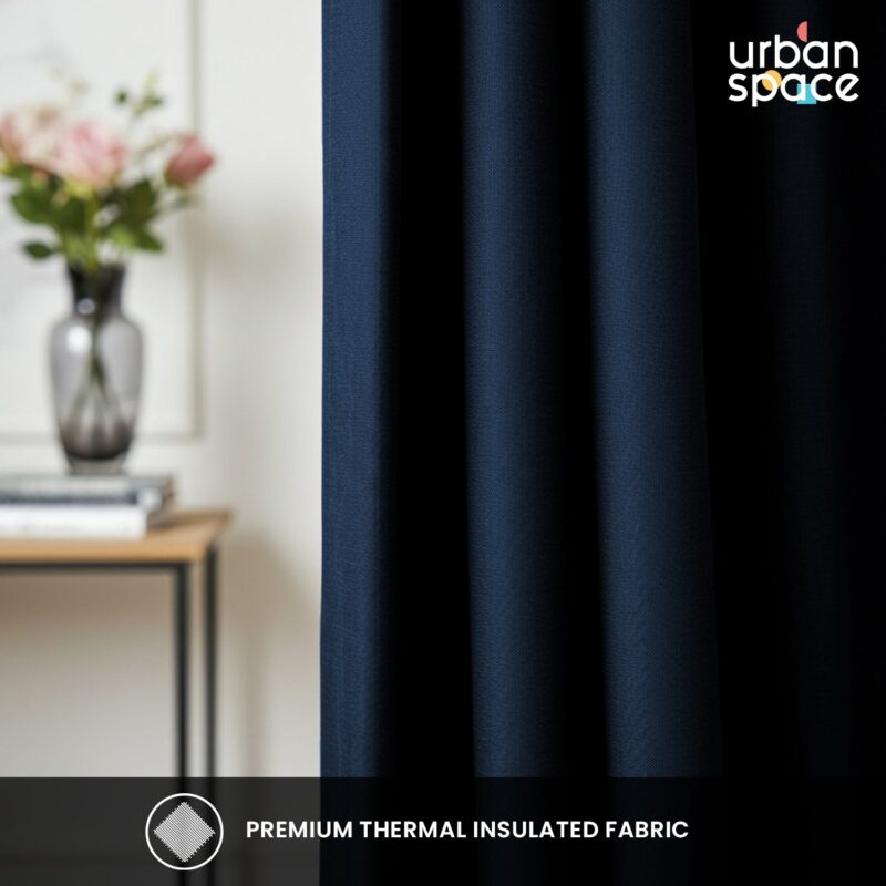100% Blackout Curtains for Door and Window. Pack of 2 - Moroccan Blue - Image 2