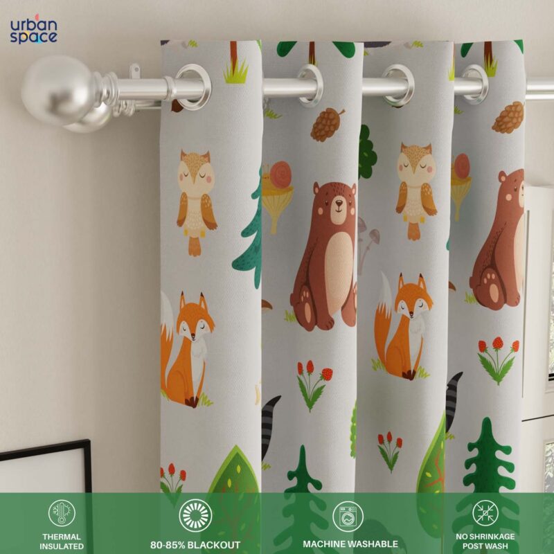 Luxurious Room Darkening Curtains. Semi Blackout kids room Curtain - Bugs Bunny. Pack of 1 Curtain - Image 4