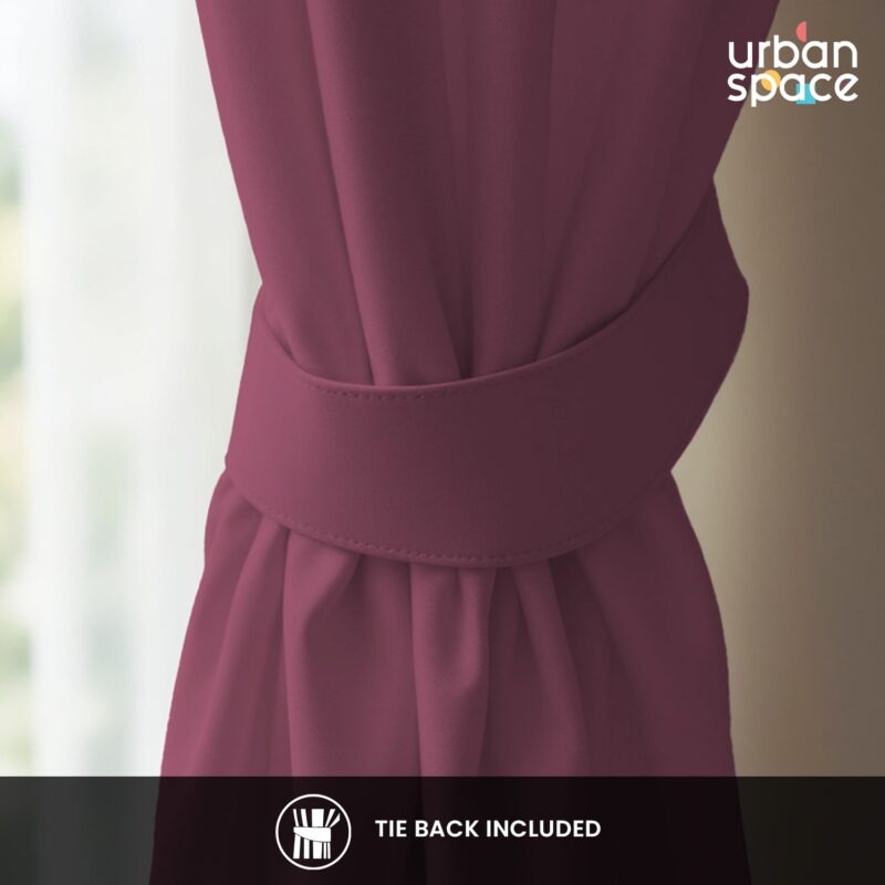 100% Blackout Curtains for Door and Window. Pack of 2 - Mauve - Image 5
