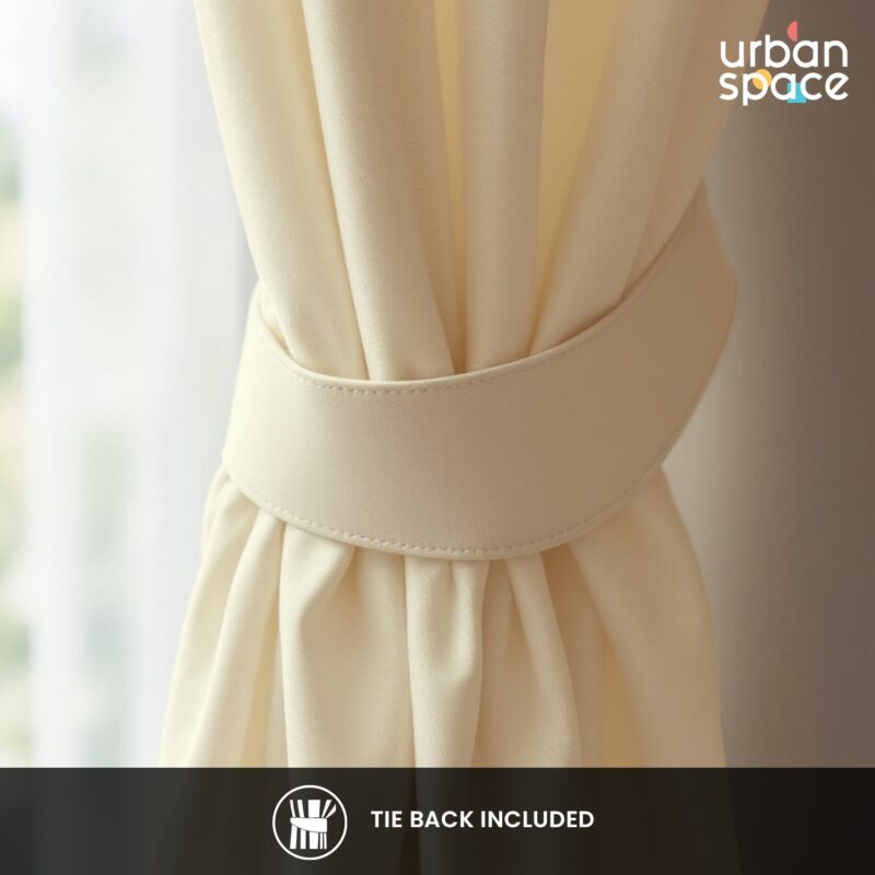 100% Blackout Curtains for Door and Window. Pack of 2 - Soft Beige - Image 5