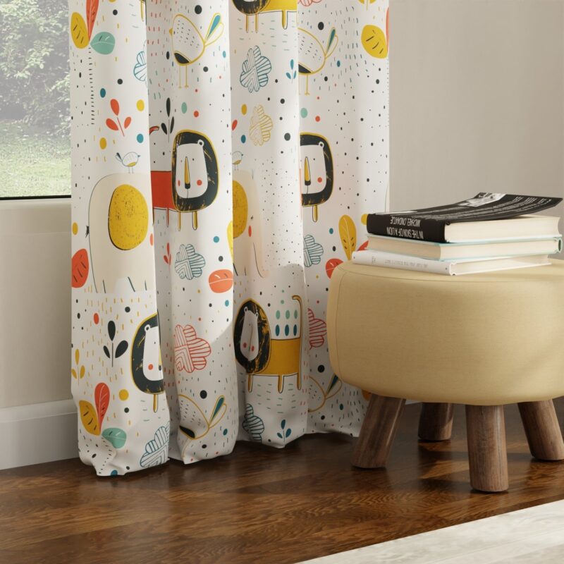 Luxurious Room Darkening Curtains. Semi Blackout kids room Curtain - Lion King. Pack of 1 Curtain