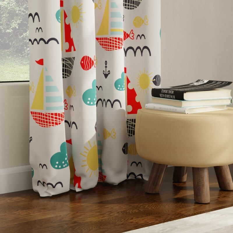 Luxurious Room Darkening Curtains. Semi Blackout kids room Curtain - Nemo. Pack of 1 Curtain