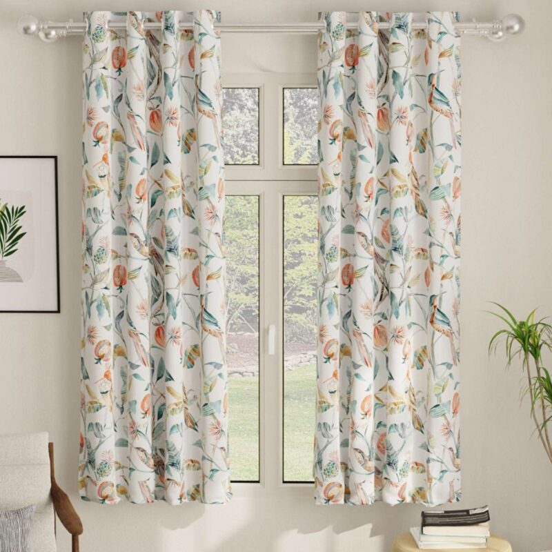 Blackout Curtains. Digital Printed Curtains. Pack of 2 Curtains - King Fisher - Image 6