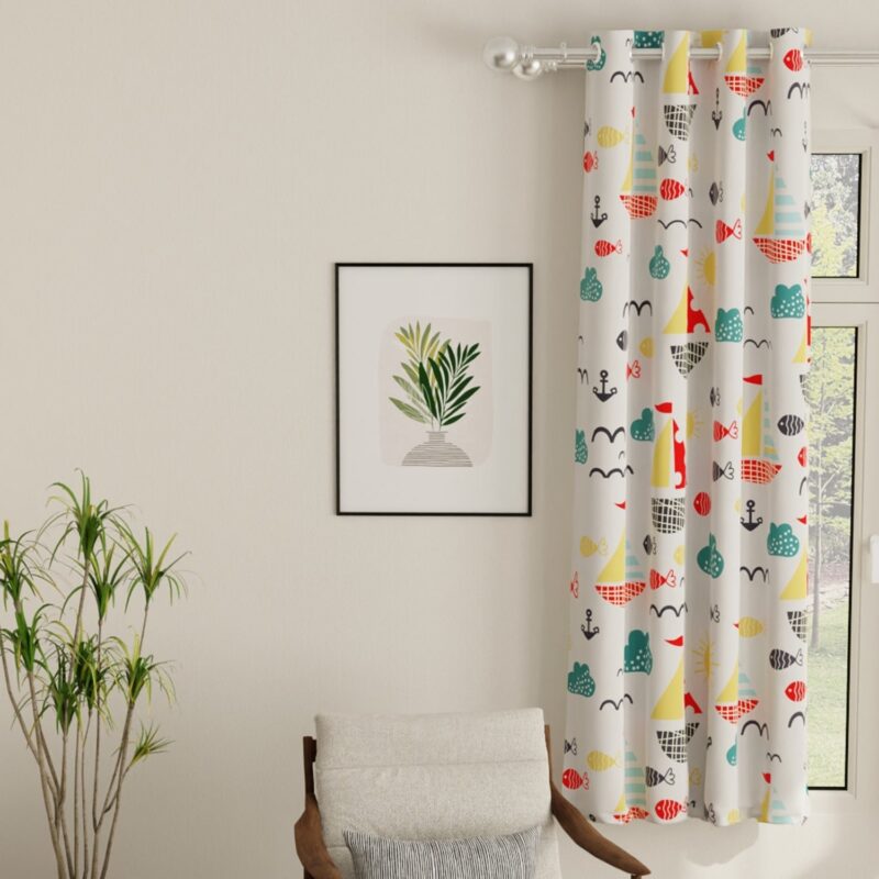 Luxurious Room Darkening Curtains. Semi Blackout kids room Curtain - Nemo. Pack of 1 Curtain - Image 6