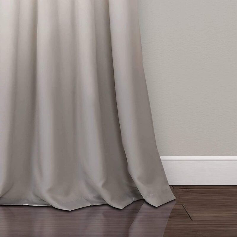Blush Waterfall Printed Faux Silk Room Darkening Curtains. Pack of 2 Curtains - Image 4